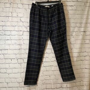NWT Pacsun Blue/Green Plaid Jogger Pants Elastic Tie Waist Men’s Size Small